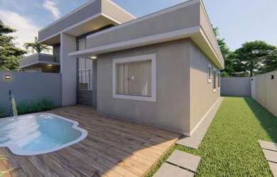 Imagem: A casa possui 3 Dormitórios, 2 Banheiros, 1 Vaga na garagem