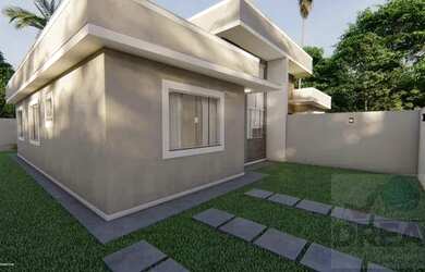 Imagem: A casa possui 3 Dormitórios, 2 Banheiros, 1 Vaga na garagem