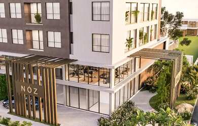 Imagem: O apartamento possui 1 Dormitório, 1 Banheiro, 1 Vaga na garagem