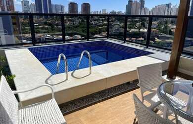 Imagem: O apartamento na cobertura possui 3 Dormitórios, 4 Banheiros