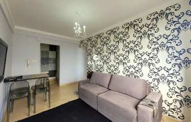 Imagem: O apartamento possui 1 Dormitório, 2 Banheiros, 1 Vaga na garagem