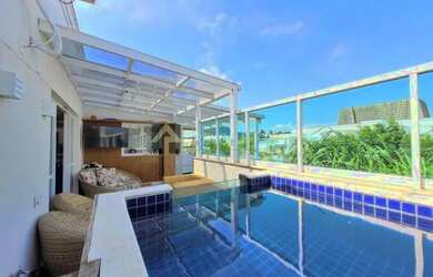 Imagem: O apartamento na cobertura possui 3 Dormitórios, 4 Banheiros