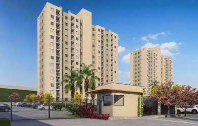 Imagem: O apartamento possui 2 Dormitórios, 1 Banheiro, 1 Vaga na garagem