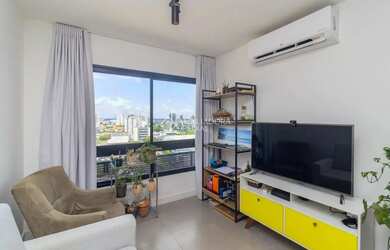 Imagem: O apartamento possui 1 Dormitório, 1 Banheiro, 1 Vaga na garagem