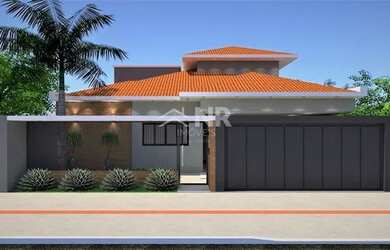 Imagem: A casa possui 4 Dormitórios, 5 Banheiros, 2 Vagas na garagem