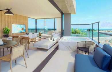 Imagem: O apartamento na cobertura possui 4 Dormitórios, 4 Banheiros