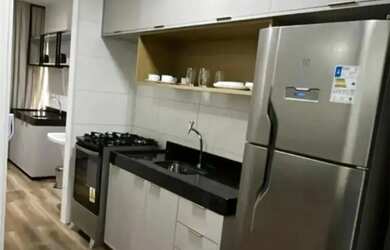 Imagem: O apartamento possui 1 Dormitório, 1 Banheiro, 1 Vaga na garagem