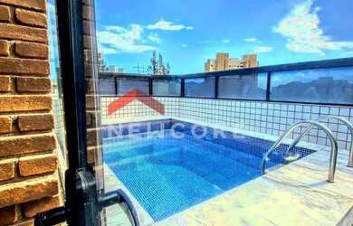 Imagem: O apartamento na cobertura possui 5 Dormitórios, 4 Banheiros