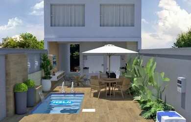 Imagem: A casa possui 3 Dormitórios, 3 Banheiros, 2 Vagas na garagem