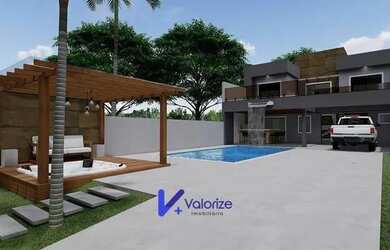 Imagem: A casa possui 4 Dormitórios, 4 Banheiros, 2 Vagas na garagem