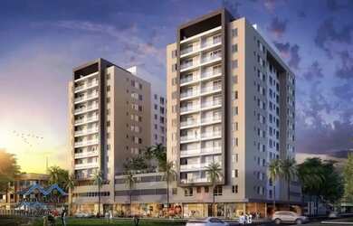 Imagem: O apartamento possui 2 Dormitórios, 1 Banheiro, 1 Vaga na garagem