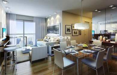 Imagem: O apartamento possui 2 Dormitórios, 1 Banheiro, 1 Vaga na garagem