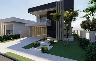 Imagem: A casa em condomínio possui 4 Dormitórios, 5 Banheiros, 5