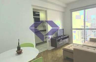 Imagem: O apartamento possui 1 Dormitório, 1 Banheiro, 1 Vaga na garagem