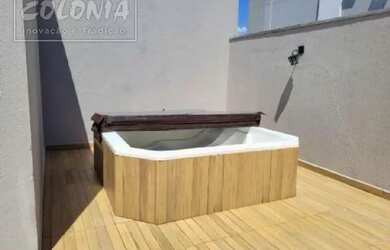 Imagem: O apartamento na cobertura possui 2 Dormitórios, 2 Banheiros