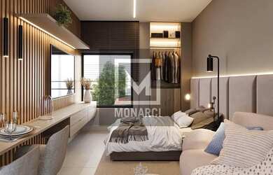 Imagem: O studio possui 1 Dormitório, 1 Banheiro, 22m² de Área e