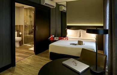 Imagem: O studio possui 1 Dormitório, 1 Banheiro, 1 Vaga na garagem