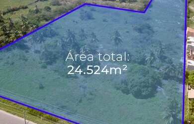 Imagem: O terreno possui 24.524m² de Área e está localizado em Zona