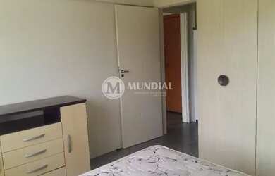 Imagem: O apartamento possui 1 Dormitório, 1 Banheiro, 1 Vaga na garagem