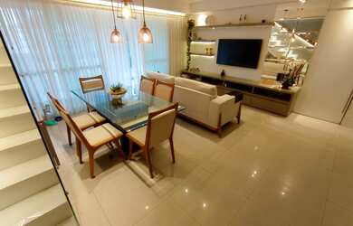 Imagem: O apartamento na cobertura possui 3 Dormitórios, 4 Banheiros