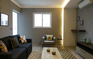 Imagem: O apartamento possui 1 Dormitório, 2 Banheiros, 1 Vaga na garagem