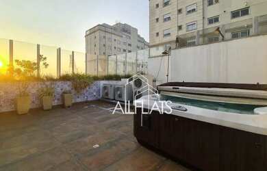 Imagem: O apartamento na cobertura possui 4 Dormitórios, 5 Banheiros