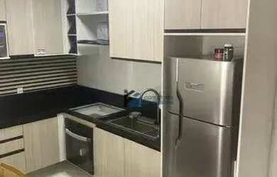 Imagem: O apartamento possui 1 Dormitório, 1 Banheiro, 1 Vaga na garagem