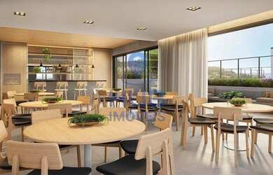 Imagem: O apartamento possui 1 Dormitório, 2 Banheiros, 1 Vaga na garagem