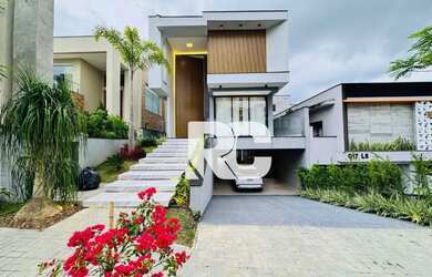 Imagem: A casa em condomínio possui 4 Dormitórios, 3 Banheiros, 4