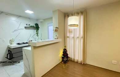 Imagem: O apartamento possui 2 Dormitórios, 1 Banheiro, 1 Vaga na garagem