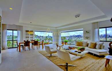 Imagem: O apartamento na cobertura possui 3 Dormitórios, 5 Banheiros