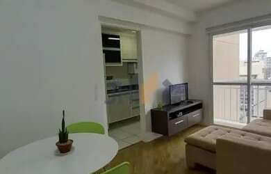 Imagem: O apartamento possui 1 Dormitório, 1 Banheiro, 1 Vaga na garagem