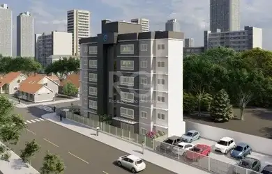 Imagem: O apartamento possui 2 Dormitórios, 1 Banheiro, 1 Vaga na garagem