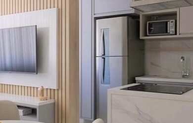 Imagem: O apartamento possui 2 Dormitórios, 1 Banheiro, 1 Vaga na garagem