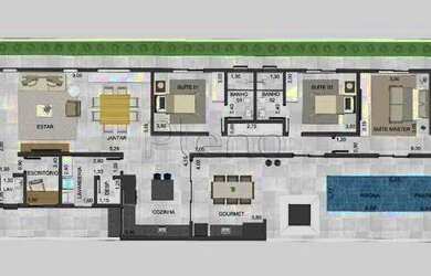 Imagem 10: Venda Casa com 203,00 m², 3 dormitório s , 4 vaga s . Residencial Santa...
