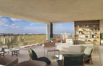 Imagem: O apartamento na cobertura possui 4 Dormitórios, 5 Banheiros