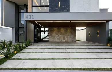 Imagem: A casa em condomínio possui 4 Dormitórios, 5 Banheiros, 5