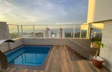 Imagem: O apartamento na cobertura possui 3 Dormitórios, 4 Banheiros