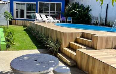 Imagem: A chácara possui 350m² de Área, Área de serviço e Varanda