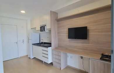 Imagem: O studio possui 1 Dormitório, 1 Banheiro, 1 Vaga na garagem