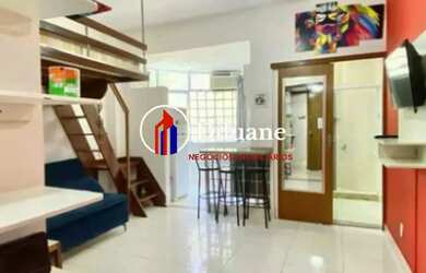 Imagem: O studio possui 1 Dormitório, 1 Banheiro, 31m² de Área e