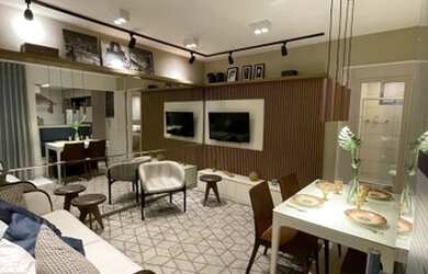 Imagem: O apartamento possui 2 Dormitórios, 1 Banheiro, 1 Vaga na garagem