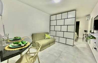 Imagem: O apartamento possui 1 Dormitório, 1 Banheiro, 1 Vaga na garagem