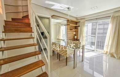 Imagem: O apartamento na cobertura possui 2 Dormitórios, 2 Banheiros