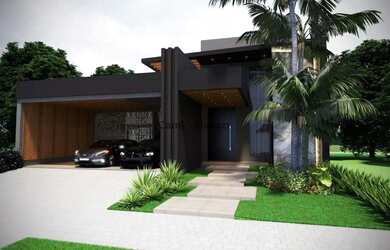 Imagem: A casa possui 4 Dormitórios, 5 Banheiros, 3 Vagas na garagem