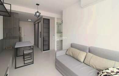 Imagem: O apartamento possui 1 Dormitório, 1 Banheiro, 1 Vaga na garagem