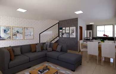 Imagem: A casa possui 3 Dormitórios, 2 Banheiros, 2 Vagas na garagem