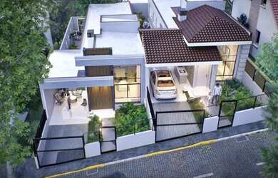 Imagem: A casa possui 3 Dormitórios, 3 Banheiros, 2 Vagas na garagem