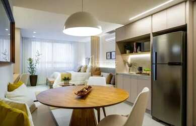 Imagem: O apartamento possui 1 Dormitório, 1 Banheiro, 38m² de Área