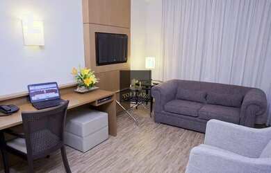 Imagem: O studio possui 1 Dormitório, 1 Banheiro, 1 Vaga na garagem